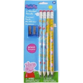 Making the Grade PeppaPig Oversized Starter Pencils with Included Sharpener, 1 Count (Pack of 1)