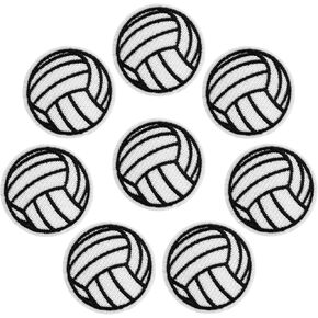 8Pcs Volleyball Patches Iron On 2inch Volleyball Patch Sports Iron On Patches for Backpacks Clothing Pants Hats Jeans DIY Accessories. in Saudi Arabia