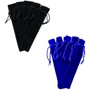 Kopida 10 Pcs Velvet Drawstring Pen Pouch Single Pen Bags, Velvet Pen Pouch Case Pencil Bag Pen Bag Holder for Home and Office