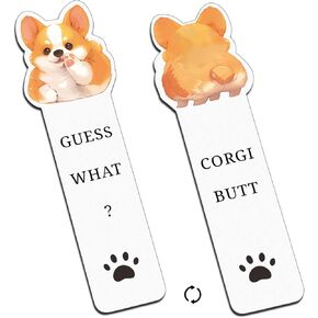 Book Marks for Reading Women, Corgi Gifts for Corgi Lovers, Dog Lovers Gifts for Women, Dog Themed Gifts Dog Bookmark, Book Lovers Gifts for Women, Dog Mom Gifts for Women Valentine