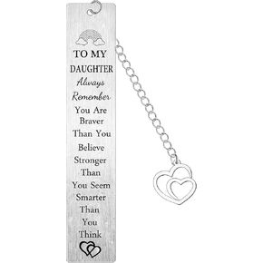 Daughter Bookmark, Daughter Gifts from Mum and Dad, Inspirational Daughter Birthday Christmas Gifts for Daughter You are Braver Than You Believe