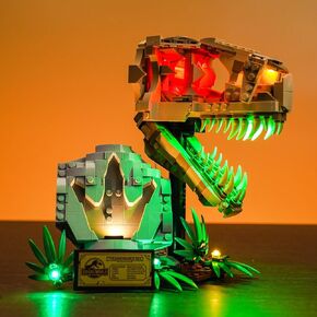 مجموعة إضاءة LED VONADO متوافقة مع أحافير الديناصورات Lego: T. rex Skull 76964 (أضواء فقط، بدون نماذج) مجموعة إضاءة إبداعية ملحقات متوافقة مع مجموعة Lego 76964 Jurassic World