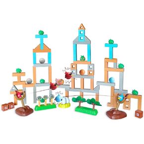 Newly Licensed Angry Birds Toys Playsets Build N’ Launch Construction Brick Assembly Building Blocks Sets Pig City Strike 2 Takedown Space Planet Game Catapult Slingshot Gift Box 97pcs