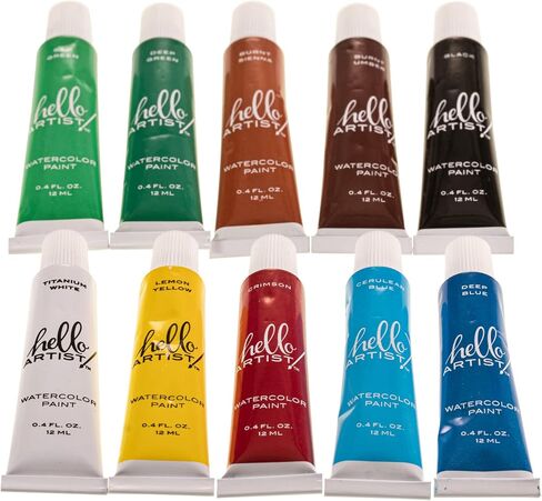 Acrylic Paint, Set of 6, Jewel Tone Colors, Vibrant, Rich Pigment, Non-Toxic, For Beginner Artists in Saudi Arabia