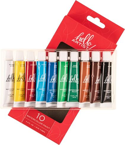 Acrylic Paint, Set of 6, Jewel Tone Colors, Vibrant, Rich Pigment, Non-Toxic, For Beginner Artists in Saudi Arabia