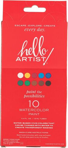Acrylic Paint, Set of 6, Jewel Tone Colors, Vibrant, Rich Pigment, Non-Toxic, For Beginner Artists in Saudi Arabia