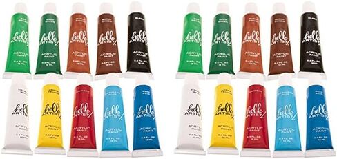 Acrylic Paint, Set of 6, Jewel Tone Colors, Vibrant, Rich Pigment, Non-Toxic, For Beginner Artists in Saudi Arabia