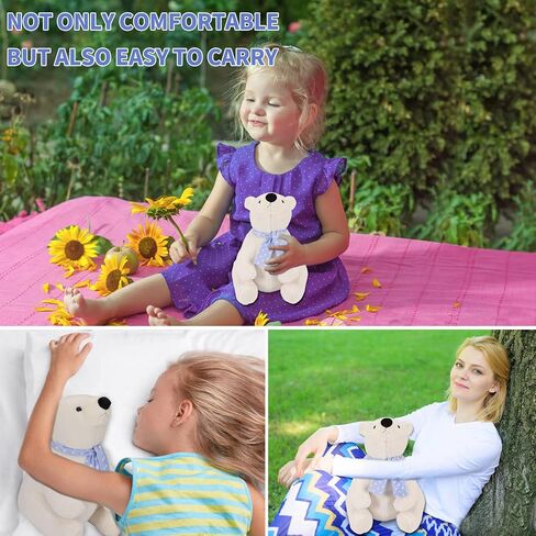 Polar Bear Stuffed Animal Plush, 11.8 Inch Lifelike Super Soft Cute Polar Bear with Scarf, Kawaii Cute Polar Bear Plush Toy for Kids Children Family Xmas Birthday Gifts in Kuwait