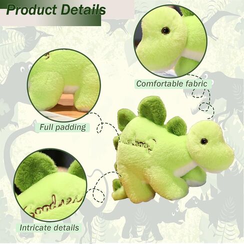 Dinosaur Stuffed Animal Toys, Small Dino Pterosaur Plush Toys with Big Dinosaur Egg Cute Plush Doll Soft Stuffed Animal Gift for Boys Girls Baby Kids Toddlers in Saudi Arabia