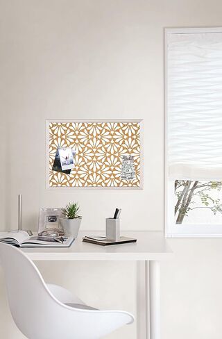 WallPops لوحة الفلين المطبوعة بالزهور باللون الأبيض التجريدي، HB6278 in Kuwait
