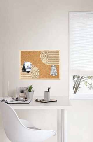 WallPops Abstract Floral White Printed Corkboard, HB6278 in Kuwait
