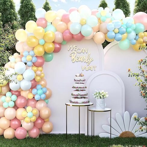 علامة We Can Bearly Wait Sign، لافتة استحمام الطفل خلفية ديكورات غير مكتملة، لافتة خشبية مقطوعة من الخشب للكشف عن الجنس، ديكور خلفية للحفلات للفتيات/الصبي in Kuwait