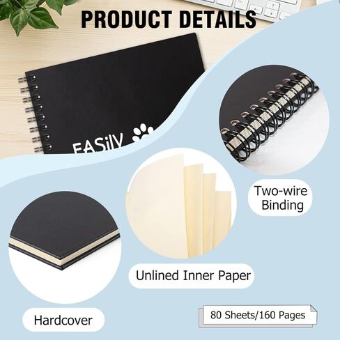 تشتيت بواسطة الكلاب والكتب غلاف فني 160 صفحة دفاتر ملاحظات حلزونية، هدية دفتر ملاحظات لطيفة لمحبي الكتب، هدية لأمين مكتبة المعلم، هدايا العودة إلى المدرسة in Kuwait