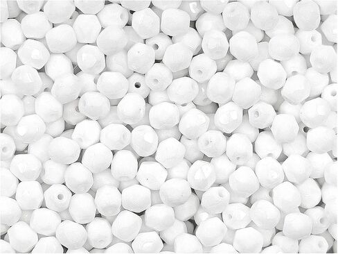 SCARA 600 pcs Czech Glass Beads 0.16 inch (4mm), Bracelet Making Kit, Beads for Bracelets, Bead Kit, Beads for Jewelry Making, Opaque Coral Red in Kuwait