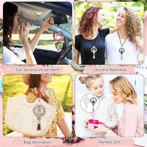Motionchic 16 قطعة سيليكون قابلة للخرز على شكل حرف O 65 مم حلقة خرز سيليكون دائرية حلقة خرز سيليكون مع 2 فتحة خرزة بؤرية سيليكون لسلسلة مفاتيح DIY سحر السيارة صنع المجوهرات المعلقة (ريترو) in Kuwait