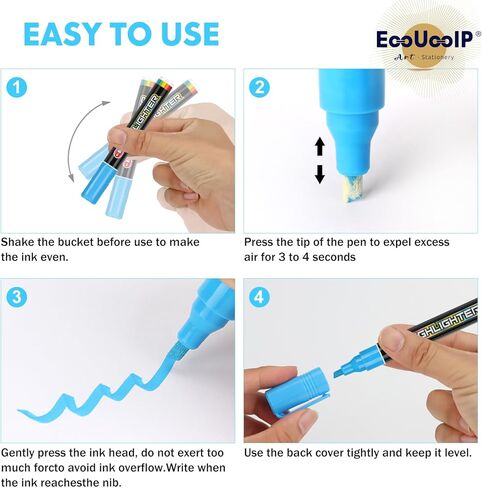 علامات الطباشير EooUooIP - 8 قطع ذات أطراف قابلة للعكس، علامات سبورة متينة للمسح الجاف والرطب للوحة تخطيط التقويم الأكريليكي لنافذة السيارة in Kuwait