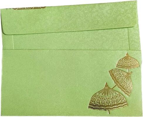 Jhintemetic® - Pack of 25 Matellic 5 Colours of 5 Each Randomly Picked Colourful Designer Shagun Lifafa/Money Gift Envelope with Golden Matellic Royal Tabla for Gifting Money on any occasion in Saudi Arabia