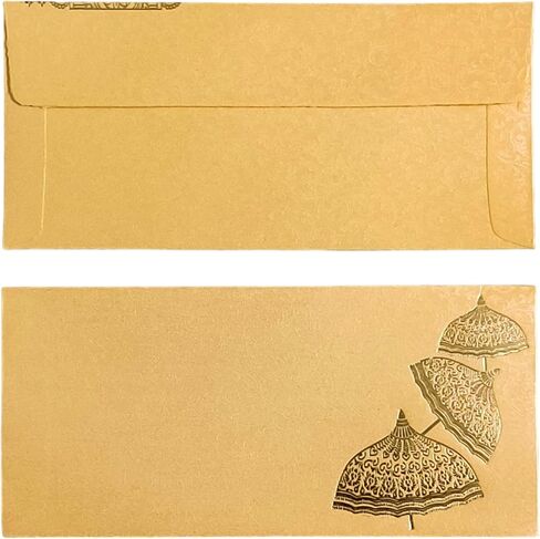 Jhintemetic® - Pack of 25 Matellic 5 Colours of 5 Each Randomly Picked Colourful Designer Shagun Lifafa/Money Gift Envelope with Golden Matellic Royal Tabla for Gifting Money on any occasion in Saudi Arabia