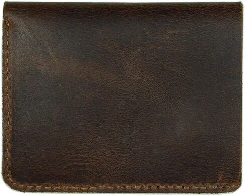 Hide & Drink, Leather Double Snap Card Holder, Holds Up to 4 Cards Plus Folded Bills, Cash Organizer, Coin Case, Accessories, Handmade Includes 101 Year Warranty :: Bourbon Brown in Saudi Arabia
