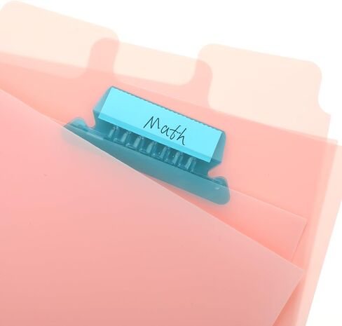 علامات تبويب مجلدات الملفات المعلقة، 60 قطعة من علامات تبويب الملفات المعلقة متعددة الألوان وإدراج علامات التبويب البلاستيكية الشفافة للتعرف السريع على مجلدات خزانة الملفات في المكتب والمنزل in Saudi Arabia