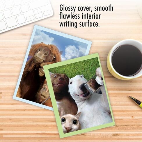 The Best Card Company 10 Blank Notecards w/Envelopes Box Set, 4 x 5.12 Inch, Wildlife Cards for Men Women and Kids - Critter Snow Angels M4187OCB-B1x10-NB in Kuwait