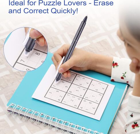 أقلام جل قابلة للمسح من cobee®، 12 قطعة، قلم ممحاة قابل للسحب 0.5 مم، حبر أسود، أخطاء قلم قابلة للمسح تختفي، قلم ذو نقاط دقيقة، مخطط للكتابة، اللوازم المدرسية (أسود) in Saudi Arabia