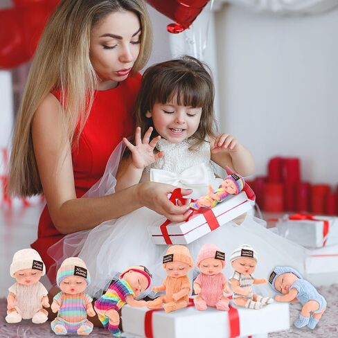 دمى أطفال صغيرة تولد من جديد مقاس 11.43 سم، حيوانات لطيفة تولد من جديد مع ملابس نوم مصنوعة يدويًا، مجموعة دمى صغيرة للنوم واقعية لحفلات أعياد الميلاد للأطفال (ملابس نوم) in Kuwait