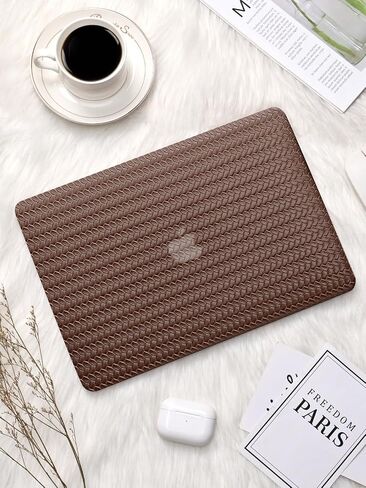 Seorsok متوافق مع MacBook Air 13 بوصة Case2022 2021 2020 2019 2018 Release A1932 A2179 M1 A2337 Touch ID، حافظة صلبة بلاستيكية أنيقة مع غطاء لوحة مفاتيح شفاف، بني فاتح ترتان in Kuwait