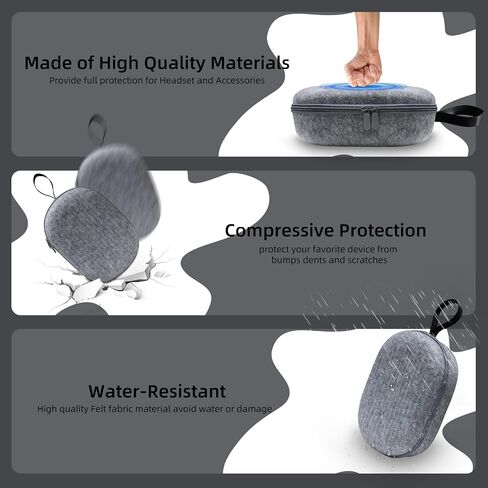 Carrying Case Compatible with Apple Vision Pro,Handheld Hard Storage Bag & Shell for Full Protection Design for Traveling and Storage in Saudi Arabia