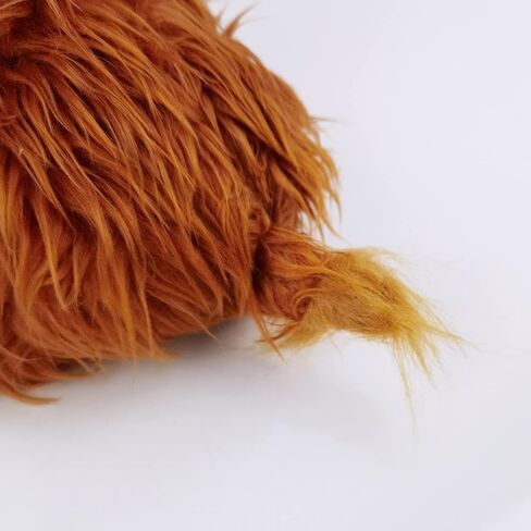 Highland Cow Stuffed Animal Realistic Fluffy Scottish Plush Cow Farm Toys (Brown) in Saudi Arabia