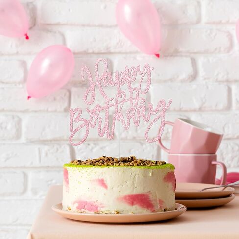 غلاف كعكة عيد ميلاد سعيد، لوازم تزيين كعكة عيد الميلاد اللامعة باللون الوردي، اختيار كعكة عيد ميلاد سعيد لدعائم كشك الصور، ديكور كعكة عيد ميلاد سعيد لتزيين حفلات الذكرى السنوية in Saudi Arabia