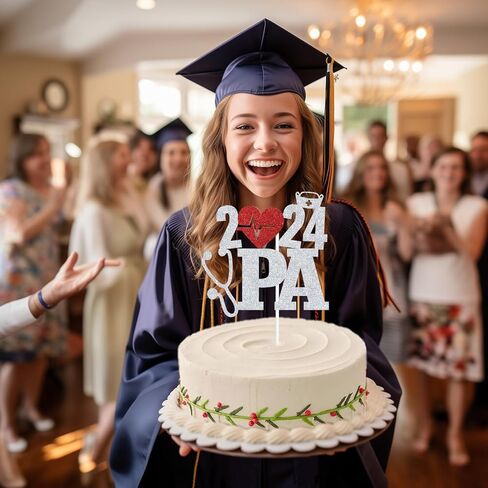 2024 PA Cake Topper، Congrats PA، ديكور مساعد الطبيب، لوازم تزيين حفلات التخرج من مدرسة التمريض الطبي in Kuwait