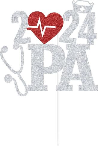 2024 PA Cake Topper، Congrats PA، ديكور مساعد الطبيب، لوازم تزيين حفلات التخرج من مدرسة التمريض الطبي in Kuwait