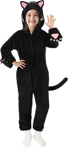 Joycover Cat Costume For Girls, Black Cat Costume For Girls Kids Dress Up, Halloween Costumes For Girls Kids Aged 5-10 in Kuwait