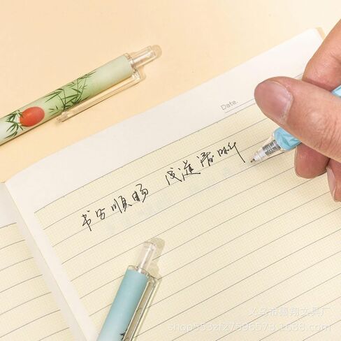 6 Pcs Retractable Pens Gel Ink Pens Cute Pen 0.5mm Black Ink Writing Pen Office School Supplies for Women Girls (Butterfly) in Saudi Arabia