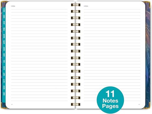 مخطط غلاف فني 2024: (نوفمبر 2023 حتى ديسمبر 2024) 5.5 بوصة × 8 بوصة مخطط يومي أسبوعي شهري وجدول أعمال سنوي. مجموعة الإشارة المرجعية ومجلد الجيب والملاحظات اللاصقة (باستيل الطاووس) in Kuwait