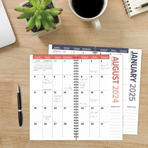 Cottage Mushrooms Academic July 2024 - June 2025 Softcover Weekly Spiral-Bound Planner (3.5" x 6.5") in Saudi Arabia