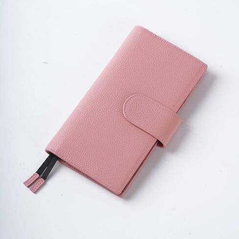Planner Cover for Hobonichi Weeks, with Zipper and Big Back Pocket, Pebble Print Leather (Pebble wine) in Kuwait