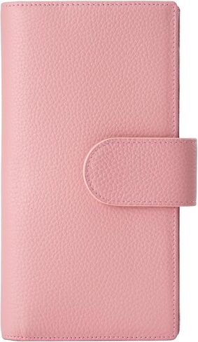 Planner Cover for Hobonichi Weeks, with Zipper and Big Back Pocket, Pebble Print Leather (Pebble wine) in Kuwait