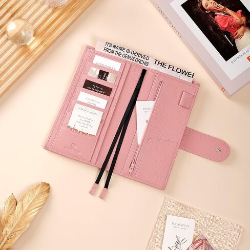 Planner Cover for Hobonichi Weeks, with Zipper and Big Back Pocket, Pebble Print Leather (Pebble wine) in Kuwait