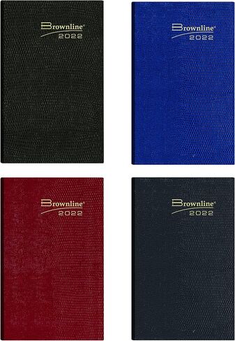 Brownline® 2025 Traditional Weekly Pocket Planner, Appointment Book, 12 Months, January to December, Perfect Binding, 4.75" x 3", Assorted Colors (CB303.ASX-25) in Saudi Arabia