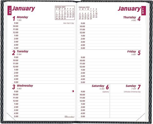 Brownline® 2025 Traditional Weekly Pocket Planner, Appointment Book, 12 Months, January to December, Perfect Binding, 4.75" x 3", Assorted Colors (CB303.ASX-25) in Kuwait