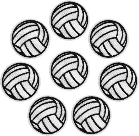 8Pcs Volleyball Patches Iron On 2inch Volleyball Patch Sports Iron On Patches for Backpacks Clothing Pants Hats Jeans DIY Accessories. in Saudi Arabia