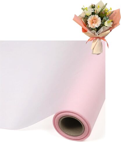 FlowerSelf Korean Style Wrapping Paper Soft Style Non Woven Cotton Sheets for flower bouquet design (Milky Pink) in Saudi Arabia