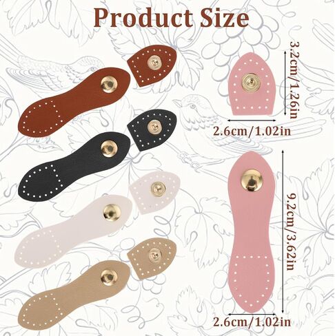 COMNICO الجلود المفاجئة أبازيم إغلاق زر المفاجئة، 10 قطع خياطة على علامات التبويب الجلدية الإغلاق أبازيم السحابات للمحفظة أكياس المحفظة سترة دفتر محفظة صنع اللوازم DIY الحرفية in Kuwait