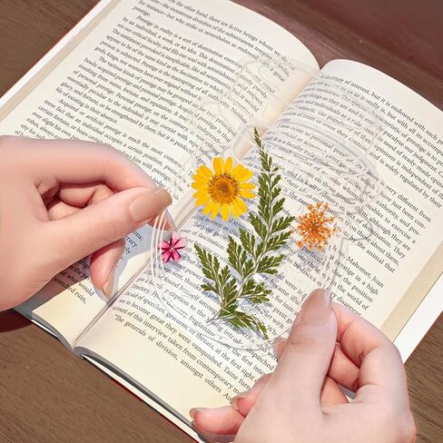 مجموعة 95 قطعة من العلامات المرجعية للزهور المجففة DIY مقاس كبير، علامة مرجعية شفافة للزهور المجففة المضغوطة مع ملقط للقراء الطلاب، لوازم مصنوعة يدويًا (أرجواني) in Kuwait