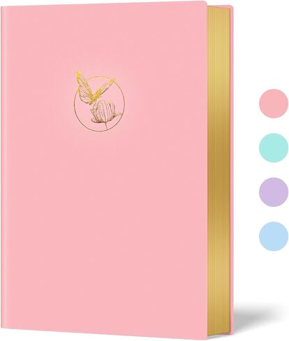 Billtigif Journal for Women, 256 Pages Cute Notebook Lined Journal, Leather Journals for Writing, Suitable for Work, Home and School, 5.7" x 8.3" - Pink in Saudi Arabia