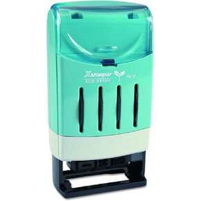 Xstamper ECO-GREEN 52112 VersaDater Line Dater, Message Dater, 1 x 5/32, Pre-Inked, Black