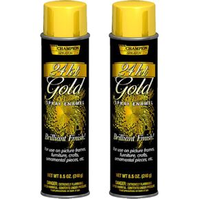 Chase 8-1/2-Ounce Brilliant Finish Metallic Spray Enamel, 24-Karat Gold. 2 count