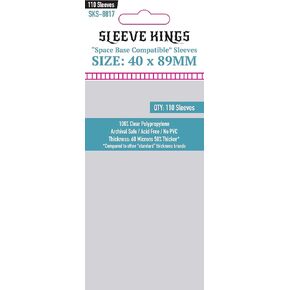 Sleeve Kings Space Base Compatible Sleeves (40x89mm) - 110 Pack, 60 Microns
